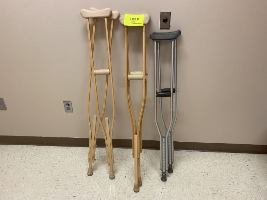 3 Sets of Crutches