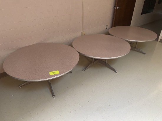 3-round tables 4ft diameterx20in tall