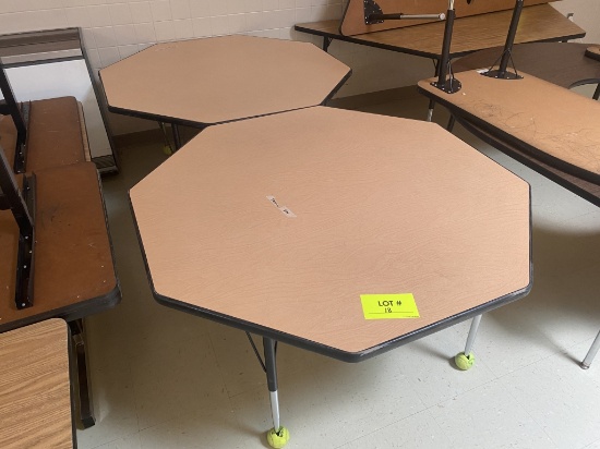 2-octagon tables 4ft diameter