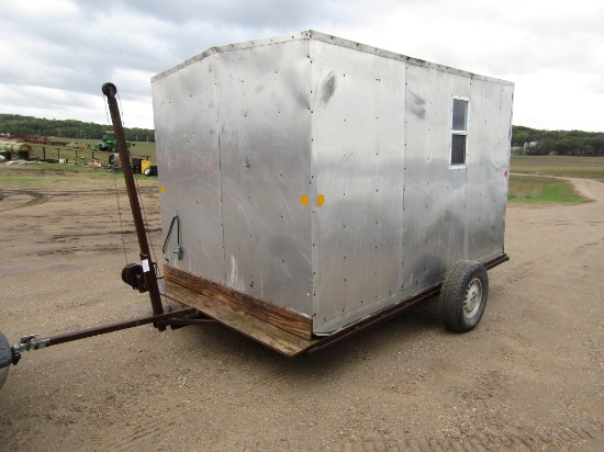 Homemade Fish House on Wheels 7.5x11.5