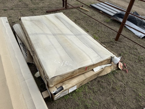 1 Double Door with half Light White - Skid No. 68