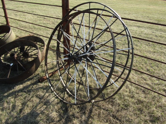 3 Large Steel Wheels