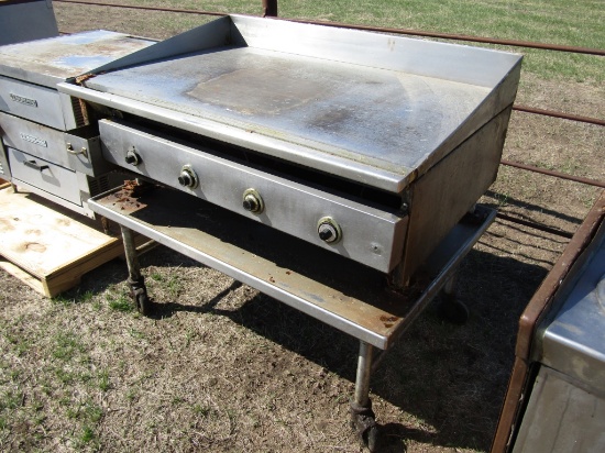 Electric Griddle Flat Top with Cart