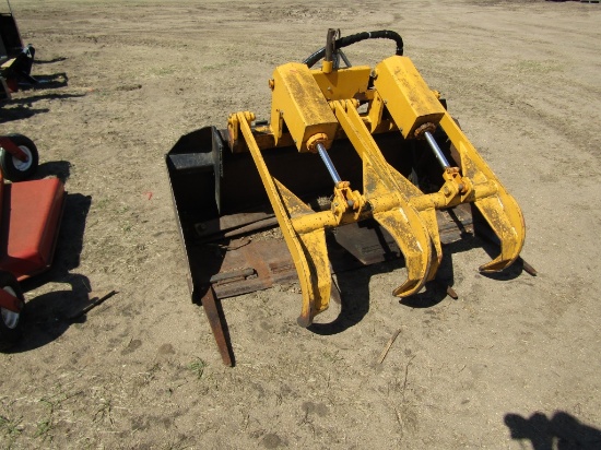 Grapple Fork Skid Steer Attachment