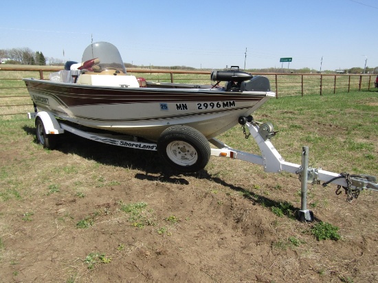 1998 Alumacraft Boat  w/ 1999 Shorelander