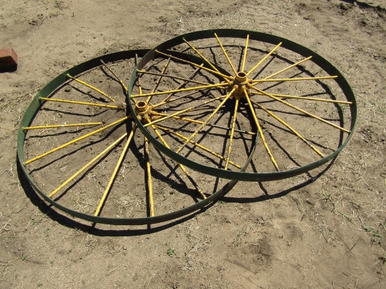2 Antique Steel Wheels