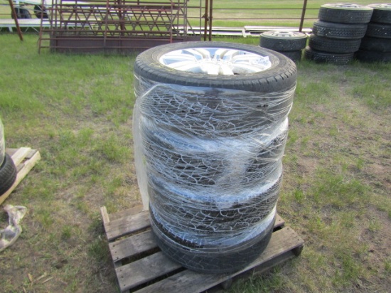 4 - 275-55 20 inch Tires with Aluminum Rims