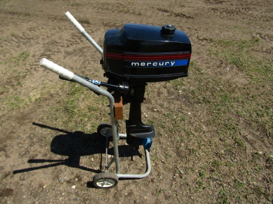 Mercury 4HP Boat Motor with Stand