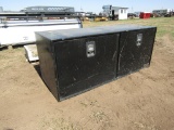 Black Two Door Truck Tool Box