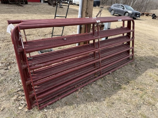 Pair of Barn Red 10ft 2inch Bull Gate