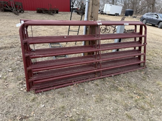 Pair of Barn Red 10ft 2inch Bull Gate