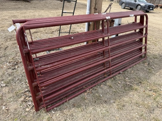 Pair of Barn Red 10ft 2inch Bull Gate