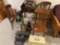 Antique Sewing machine and 4 chairs go with