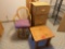 End table, chair, cabinet, storage racks
