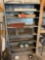 Metal Shelf with live trap and misc.