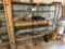 Metal shelf with contents