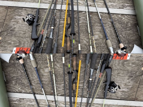 Approximately 15 Rods, some with Reels
