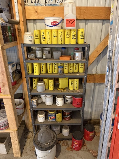 Metal Shelving and Contents