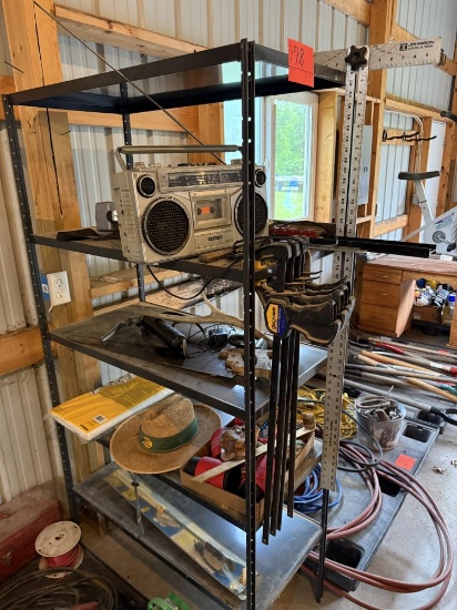 Metal Shelf with Contents