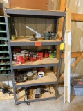 Metal Shelving with contents