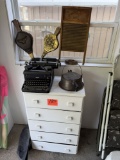 White Dresser and Antique Items