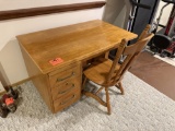 Wooden Desk and Chair