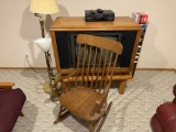 TV, Rocking Chair, Lamps, VHS Tapes