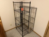 2 metal shelves