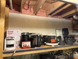 1 shelf with cooking and home items