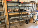 Metal shelf with contents