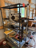 Metal Shelf with Contents