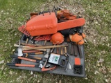 Pallet of Chain Saws and Misc