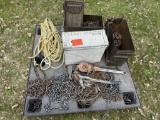 Pallet of Chains and Ammo Boxes