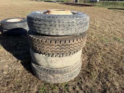 4 - 11-22.5 Tires on Rims