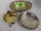 Lot Of 3 Pcs Antique Sterling Silver Table Pieces, Inc. Poole Master Salt, 295g