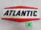 Antique Atlantic Gasoline Porcelain Gas Pump Plate Sign 7 X 13