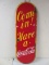 Rare 1930s Coca Cola Verticle Oval Porcelain Sign