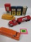 Lot (4) Vintage Tin Gas Pump Advertising Banks + 3 Tootsietoy Tanker Trucks