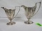 2 Antique Sterling Silver Cream Pitchers, Total Wt. 280g
