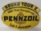Dated 1946 Pennzoil Dbl. Sided Metal Sign 22 X 31