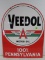 Ca. 1950's Veedol Motor Oil Ds Metal Tombstone Sign 26.5 X 34.5