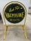 Outstanding 1953 Dated Valvoline Dbl. Sided Curbside Metal Sign In Orig. Frame