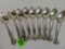 Collection Of 9 English Sterling Silver Flatware, 345g