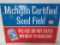 Vintage 1960's Michigan Certified Field Seed Embossed Metal Sign 18 X 24