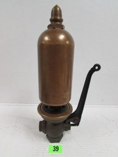 Antique Lunkenheimer 3.5" Brass Steam Whistle