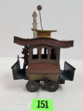 Ca. 1920's Fontaine Fox Tin Wind-up Toonerville Trolley Toy