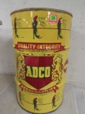 Antique Adco 50 Gallon Advertising Drum Awesome Parrot Graphics