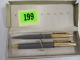 Beautiful Eversharp 14k Gold Fountain Pen And Mechanical Pencil Set