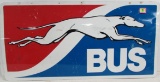 Vintage Ds Metal Greyhound Bus Sign 24 X 48