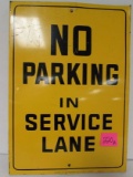 Dated 1972 Vintage No Parking In Service Lane Goodyear Tire Co. Metal Sign